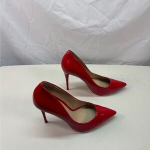 Aldo Pumps Red 3 inch Heels Red Women Size 8 Leather